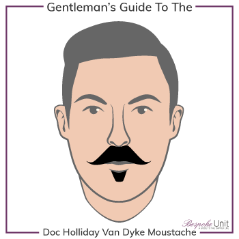 Graphic of Doc Holliday Van Dyke Family Moustache Type