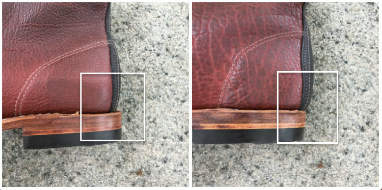 Heel Of Two Tone Boot