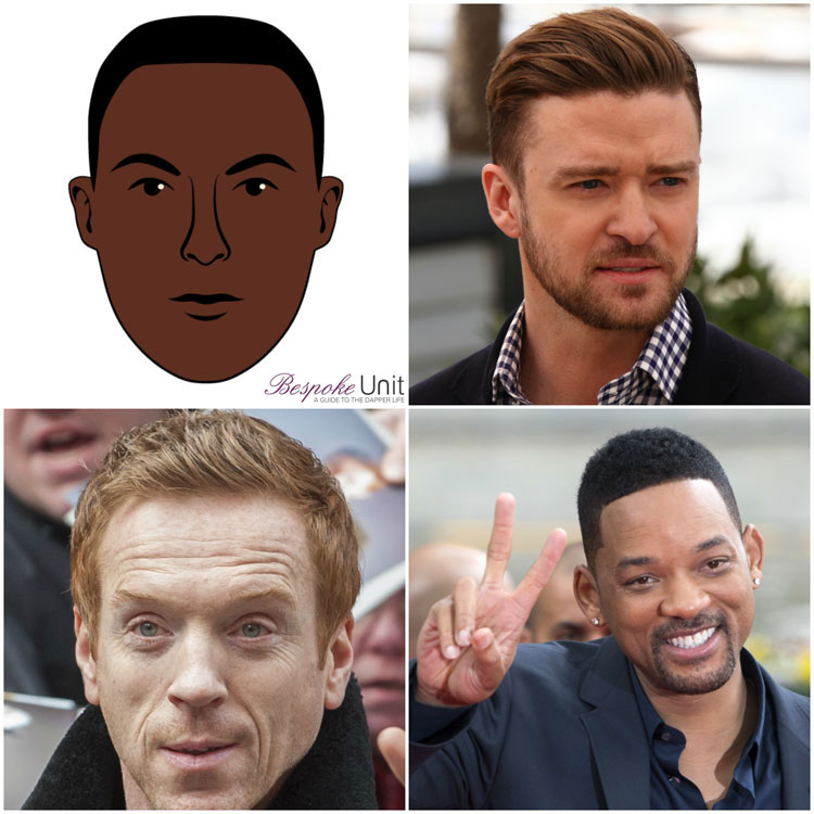 Oval Face Shape Men Celebrities Will Smith Timberlake Damian Lewis