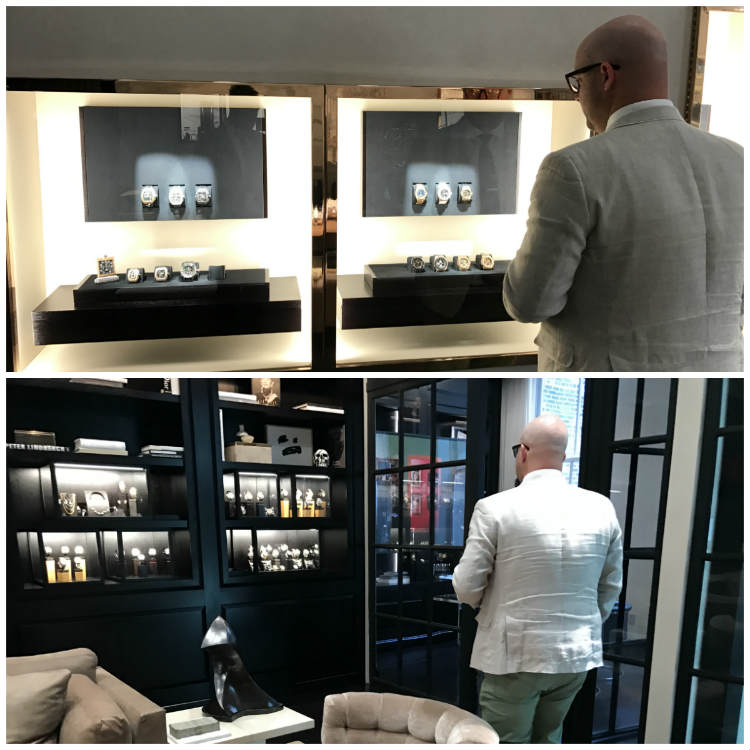 Paul Anthony looking at watches for sale