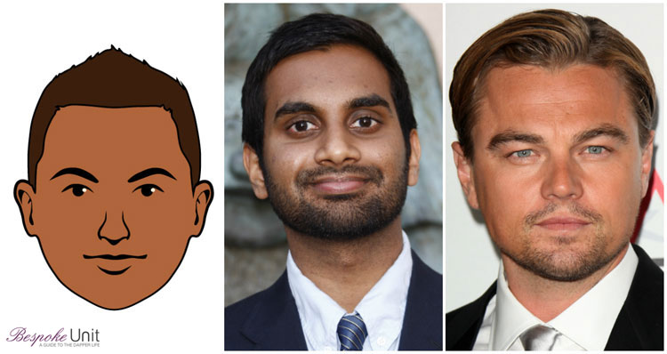 Round Face Shape Men Celebrities Aziz Ansari DiCaprio