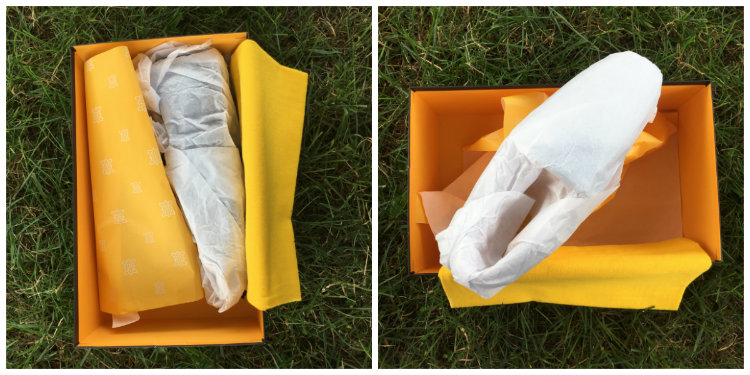 Shoes In Tissue In Box
