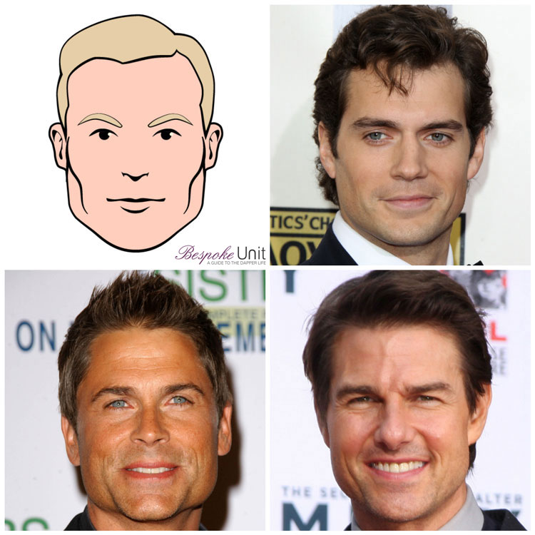 Square Face Shape Men Celebrities Cavill Lowe Cruise