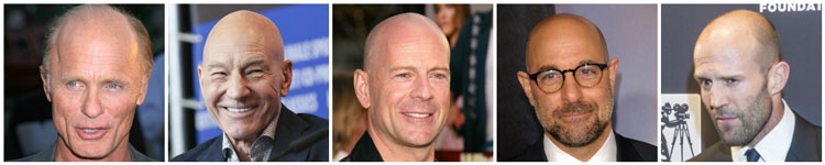 Stubble Shaved Head Bald Celebrity Ideas Stewart Harris Statham Tucci Willis