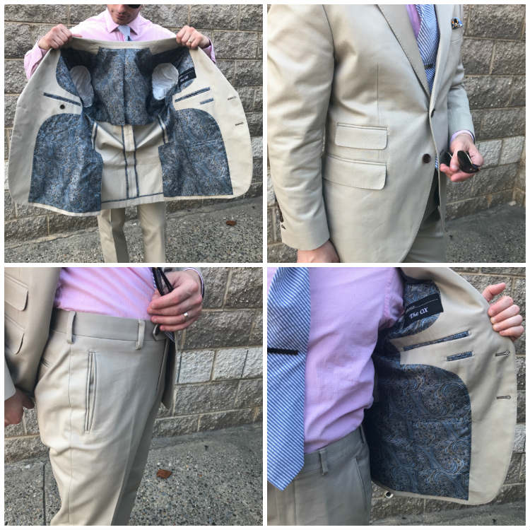 Tan Khaki Suit Collage