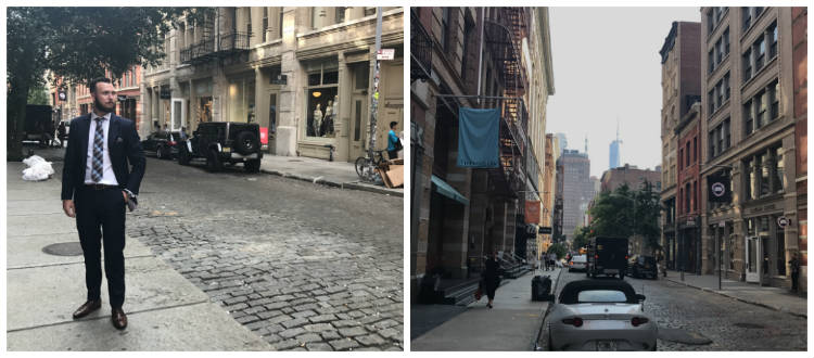 Trevor Guilday outside Material Good Soho Manhattan