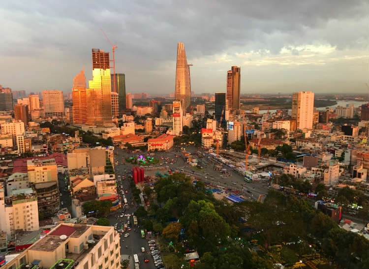 Ho Chi Minh City Skyline From Chill Sky Bar
