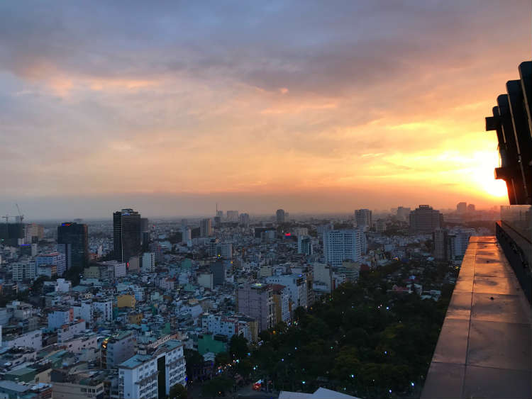 Ho Chi Minh Sunset From Chill Sky Bar