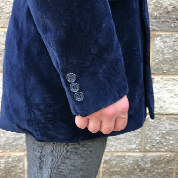 Long sleeve on blue vintage blazer