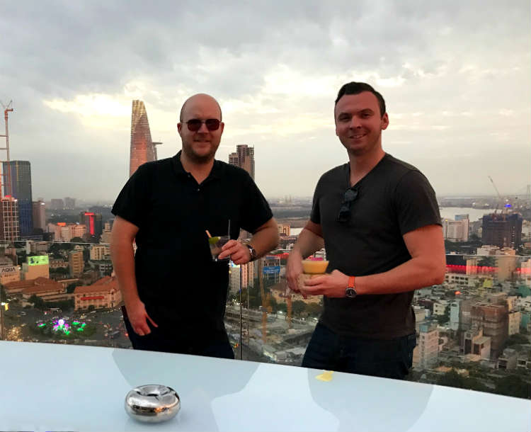 Paul Anthony and Trevor Guilday At Chill Sky Bar Saigon