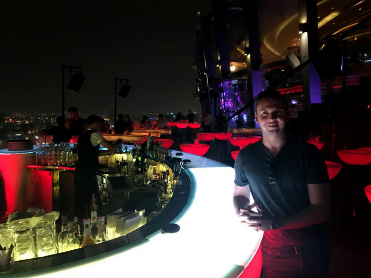Trevor Guilday At Rooftop Bar In Saigon