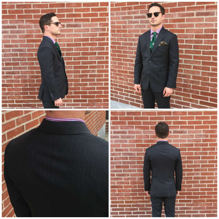 man in grey suit collage