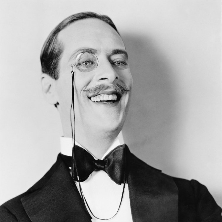man wearing a monocle