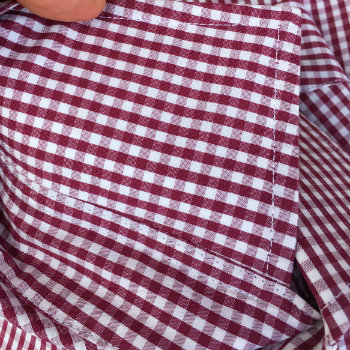 underside of shirt collar