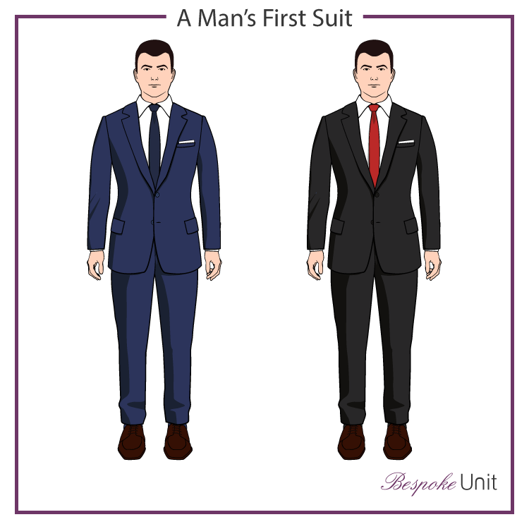 A Man's First Suit Navy And Charcoal