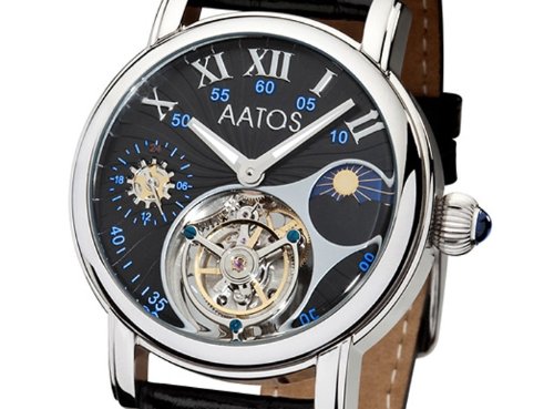 Aatos Tiago Tourbillon Black Dial