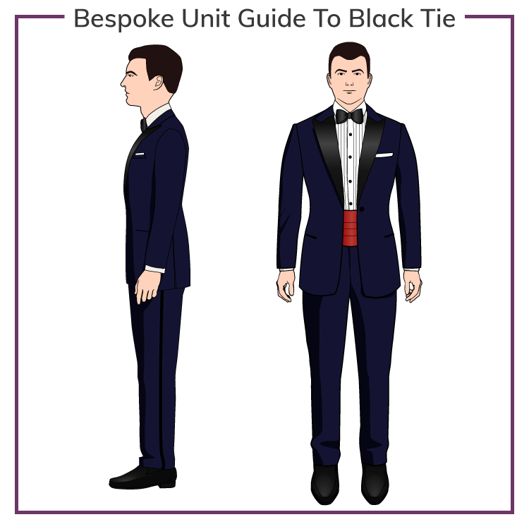 Black-Tie-with-red-cummerbund