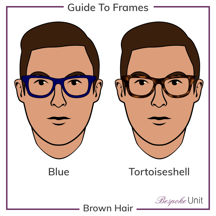 Brown Hair With Tortoiseshell And Blue Glasses
