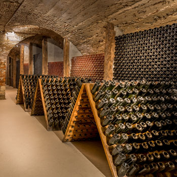 Champagne Ageing On Pupitres For Riddling Remuage