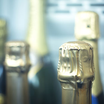 Champagne Bottles In Fridge Rack Cooler