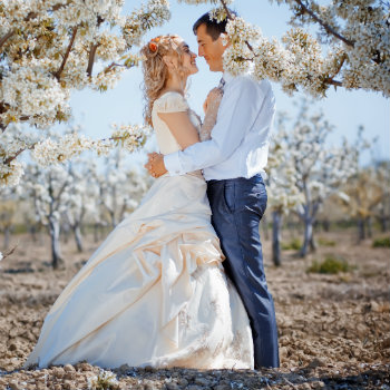 Couple-At-Spring-Wedding