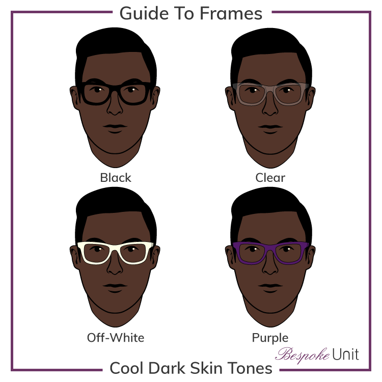 Dark Cool With Black Clear Off-White And Purple Frames