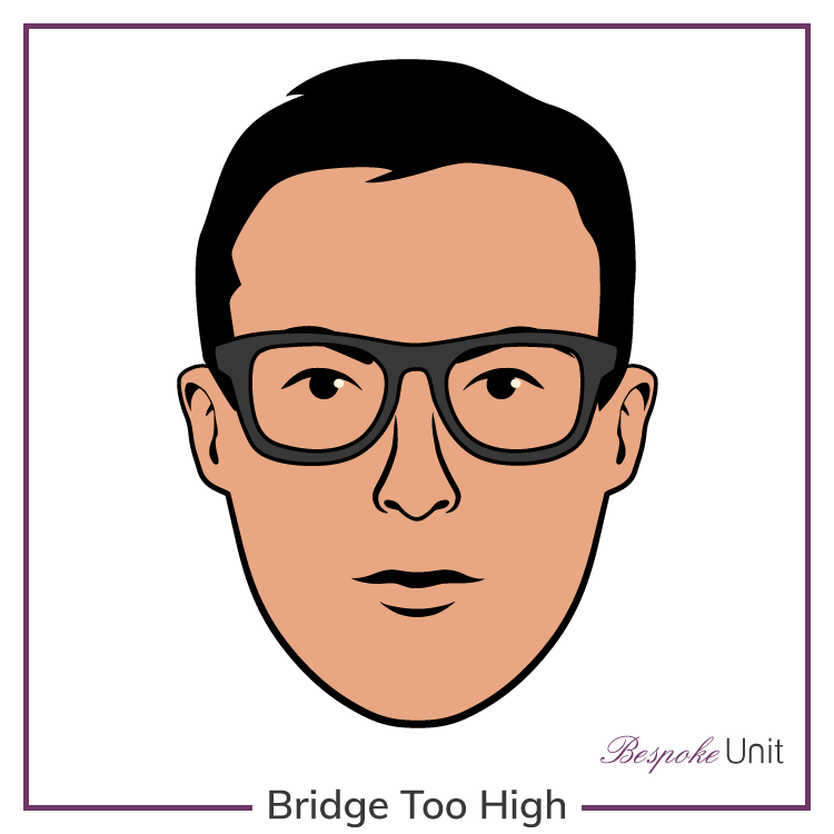 Glasses With Bridge Too High
