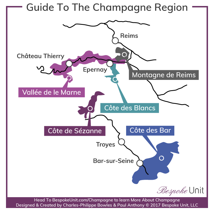 Guide To The Champagne Region Map