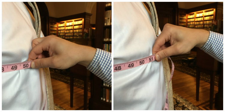 Man getting chest measured