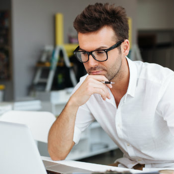 Man working at computer