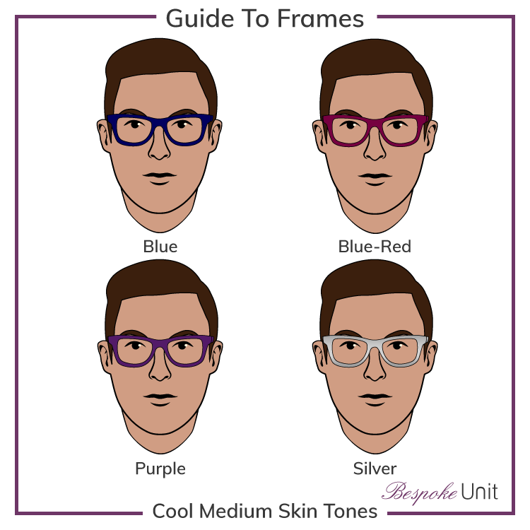 Medium Cool With Blue Blue-Red Purple And Silver Frames