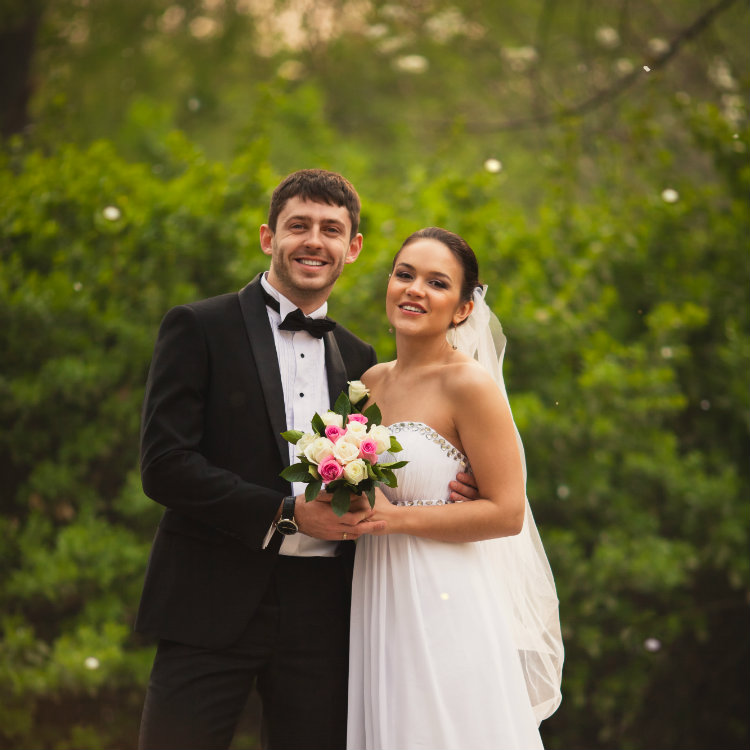 Newlyweds-Outside-Standing