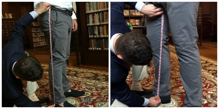 Outseam and inseam measurements