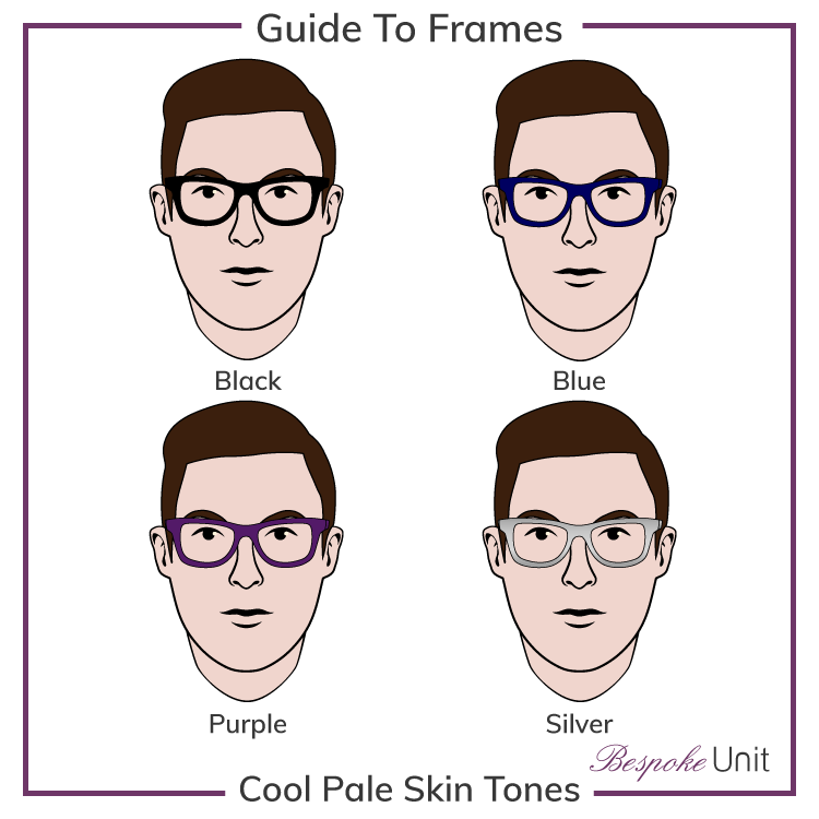 Pale Cool With Black Blue Purple And Silver Frames