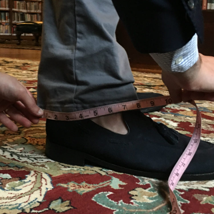 Pant bottom measurement