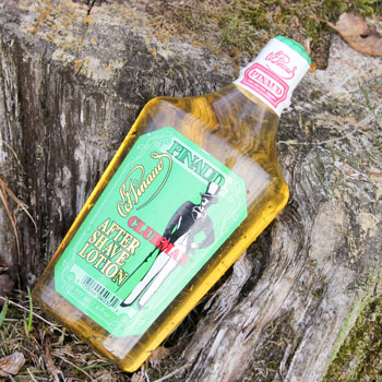 Pinaud Clubman After Shave Lotion Bottle On Oak Stump