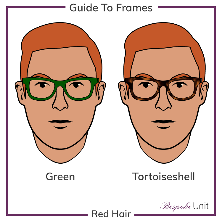 Red Hair With Green And Tortoiseshell Frames