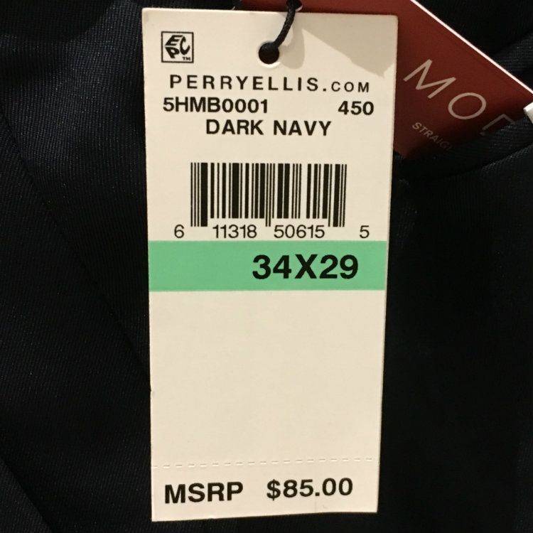 Suit separates price tag