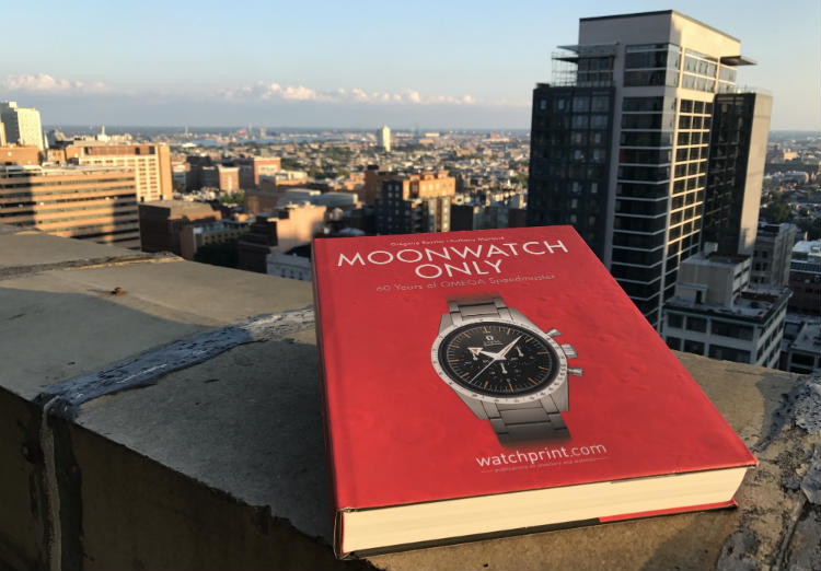 Watch Book with Skyline Background