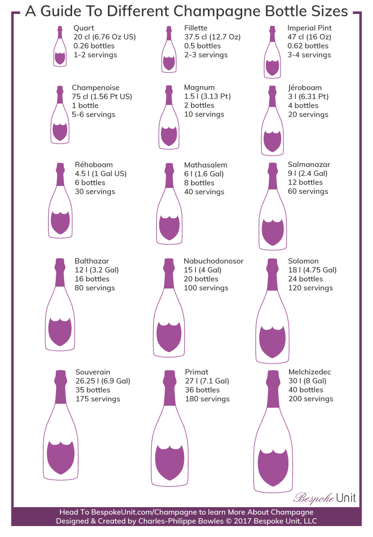 What Are The Different Champagne Bottle Sizes like Magnum Jeroboam