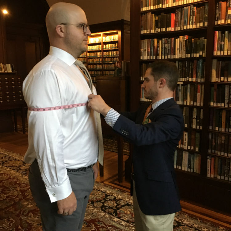 how to take an overarm measurement