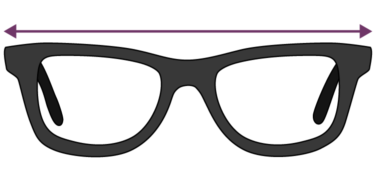 what is glasses frame width