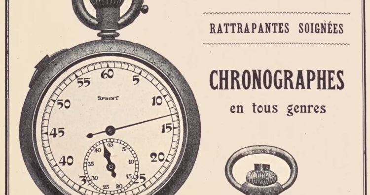 Breitling 1900s Pocket Watch Chronograph Ad