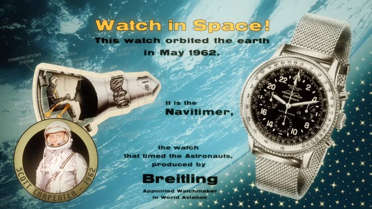 Breitling Navitimer Ad With Astronaut Scott Carpenter