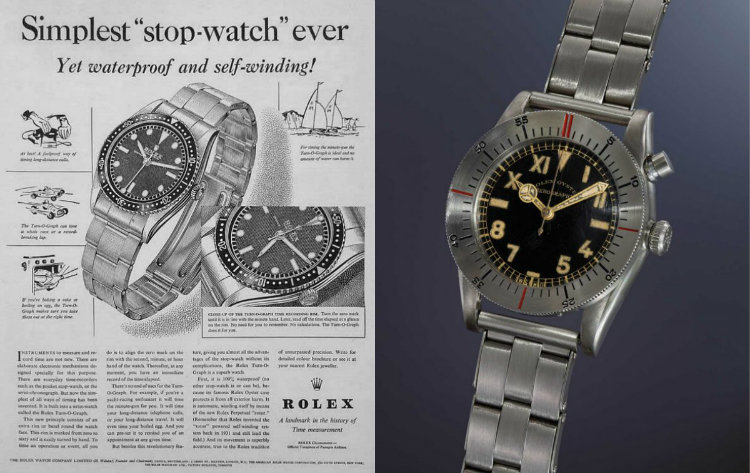 Early Rolex Watches with Rotating Bezel