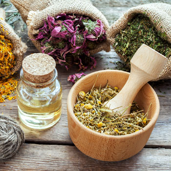 Essential Oil Vial & Herbal Remedies