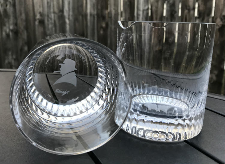 Etched Glass Silhouette of Winston Churchill