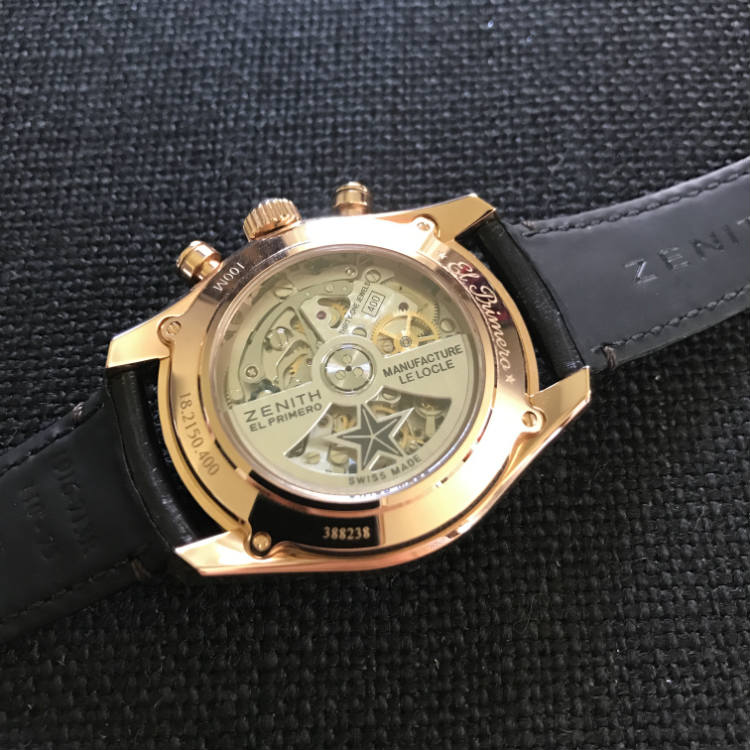 Exhibition Caseback of 38mm Zenith El Primero