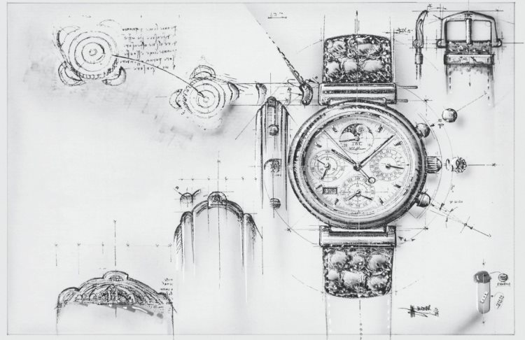 IWC 1984 Da Vinci Watch Concept Painting