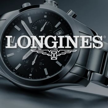Longines Luxury Watch Brand Logo Omega Seamaster 300 Watch Front View